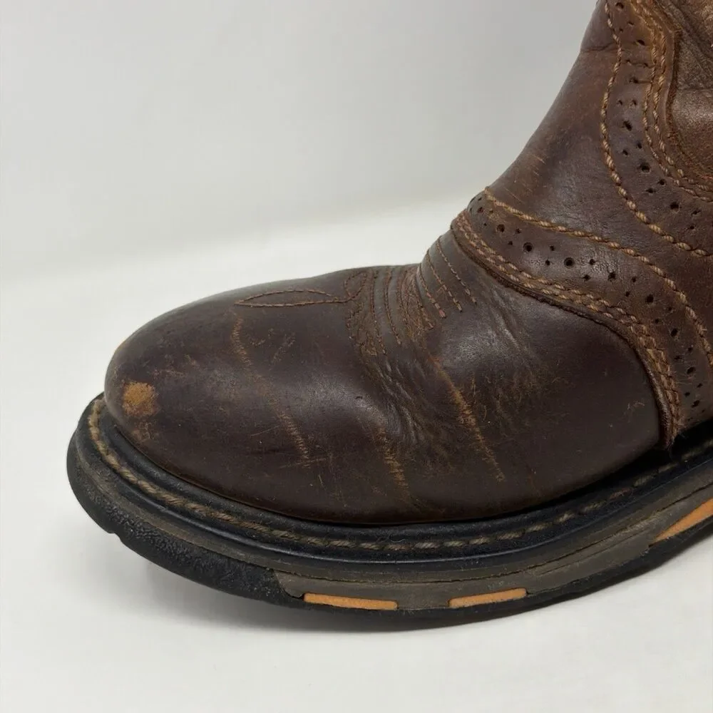 Ariat WorkHog Pull On Work Boots Men’s 8.5 EE Wide Brown Soft Toe 10008633
